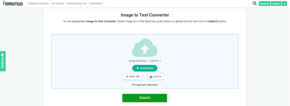 1.   Image to Text Converter by Prepostseo